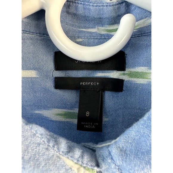 J.Crew Women's Button Up Shirt Womens Sz 8 Blue Black Plaid Printed Top Lot of 3 - Picture 4 of 14